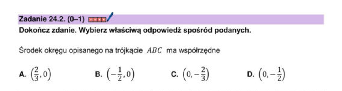 Matura podstawowa z matematyki 2026 - zadanie 24.2 - treść